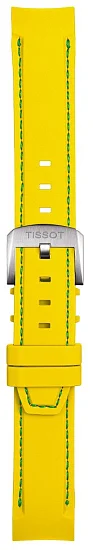 Paski i części Pasek Gumowy Tissot Żółty 19mm Quickster T603035678