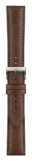 Paski i części Pasek Skórzany Tissot Brązowy 21mm Gentleman T600040543