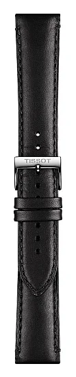 Paski i części Pasek Skórzany Tissot Czarny 21mm Gentleman T600040541