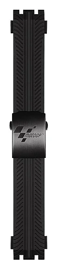 Paski i części Pasek Gumowy Tissot Czarny 20mm z Zapięciem Motylkowym T-Race T603040210