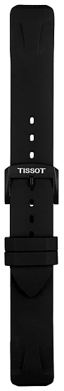 Paski i części Pasek Gumowy Tissot Czarny 19mm T-Race Touch T603035436