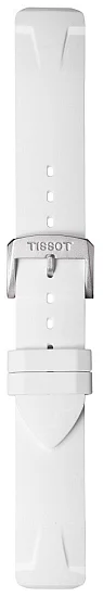 Paski i części Pasek Gumowy Tissot Biały 19mm T-Race Touch T603036308