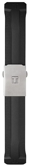 Paski i części Pasek Gumowy Tissot Czarny 22mm z Zapięciem Motylkowym T-Touch Expert Solar T603035303