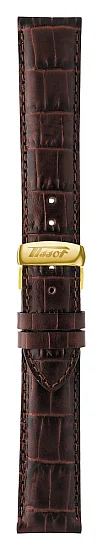 Paski i części Pasek Skórzany Tissot Brązowy 20mm z Zapięciem Motylkowym Visodate T600029772