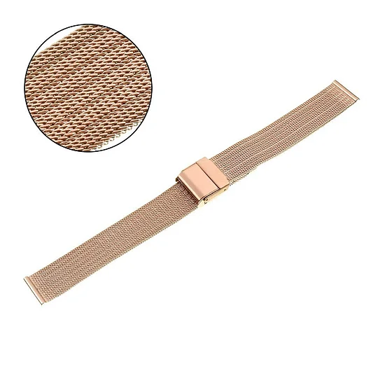 Paski i części Bransoleta Mesh 18mm Różowe Złoto BRANS-MESH-RG-MS04F-18