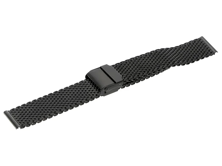 Paski i części Bransoleta Mesh 18mm Czarna BRANS-MESH-BK-18-1