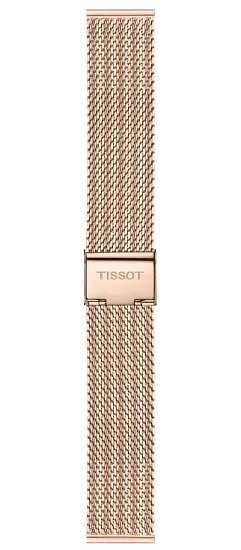 Paski i części Bransoleta Mesh Stalowa Tissot Różowe Złoto 18mm PR 100 Lady T605044370