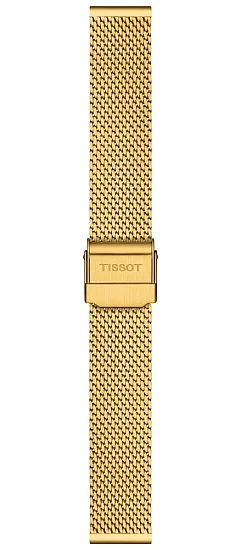 Paski i części Bransoleta Mesh Stalowa Tissot Żółte Złoto 16mm Everytime T605047972