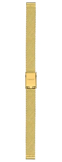 Paski i części Bransoleta Mesh Stalowa Tissot Żółte Złoto 9mm Lovely T605042970