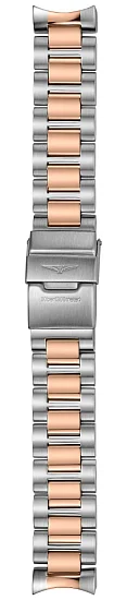 Paski i części Bransoleta Stalowa Longines 21mm Bicolor Różowe Złoto HydroConquest Ceramic L600163958