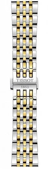 Paski i części Bransoleta Stalowa Tissot 19mm Bicolor Żółte Złoto Le Locle T605051527