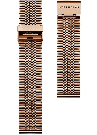 Paski i części Bransoleta Sternglas SuperSlim 20mm Brąz S03-ME10