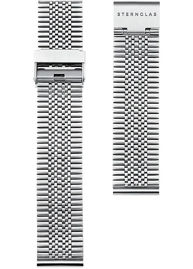 Paski i części Bransoleta Sternglas SuperSlim 20mm Srebrna S03-ME08