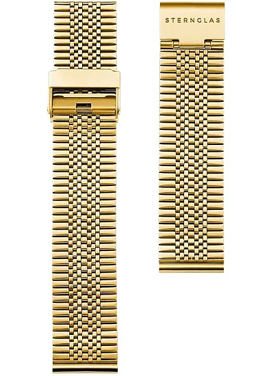 Paski i części Bransoleta Sternglas SuperSlim 20mm Złota S03-ME09