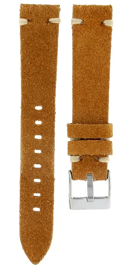 Paski i części Pasek Skórzany Nubuck Jasnobrązowy 18mm PASEK-P074-18-JBRAZOWY