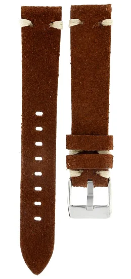 Paski i części Pasek Skórzany Nubuck Brązowy 18mm PASEK-P072-18-BRAZOWY