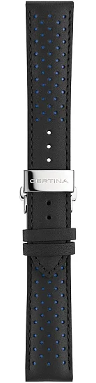 Paski i części Pasek Skórzany Certina Czarny 20mm z Zapięciem Motylkowym DS Podium C600022662