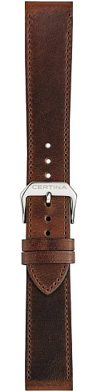 Paski i części Pasek Skórzany Certina Brązowy 20mm DS-1 Big Date C600022586