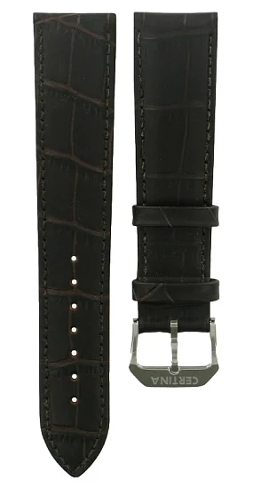 Paski i części Pasek Skórzany Certina Brązowy 21mm DS Caimano C600016251