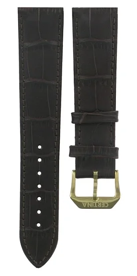 Paski i części Pasek Skórzany Certina Brązowy 21mm DS Caimano C600015905