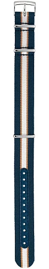 Paski i części Pasek Materiałowy Certina NATO Niebiesko-Brązowo-Biały 20mm DS Powermatic 80 C604022807