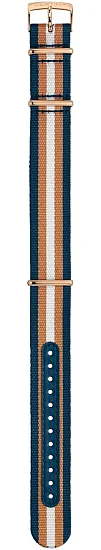 Paski i części Pasek Materiałowy Certina NATO Niebiesko-Brązowo-Biały 20mm DS Powermatic 80 C604022805