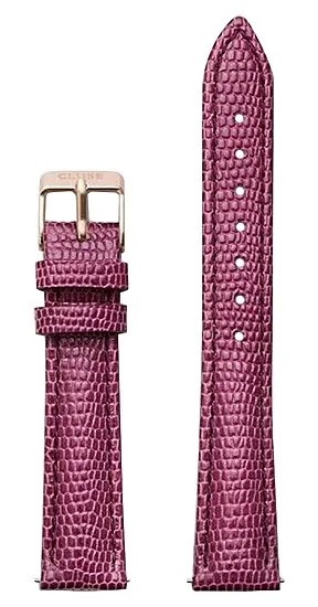 Paski i części Pasek Cluse Minuit Burgundy Lizard Rose Gold CLS370