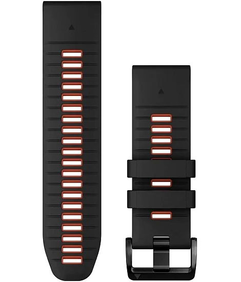 Paski i części Pasek Garmin QuickFit 26mm Fenix, Epix, Quatix 51mm Czerwony/Grafitowy Gumowy 010-13281-04