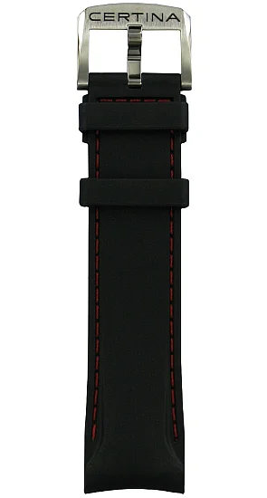 Paski i części Pasek Gumowy Certina Czarny 22mm DS-2 Chrono C603019285