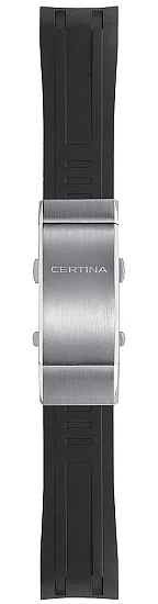 Paski i części Pasek Gumowy Certina Czarny 21mm z Zapięciem Motylkowym DS Action Diver C603020937
