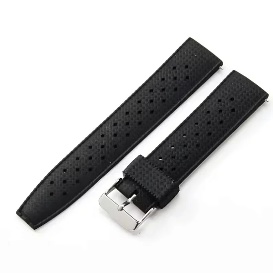 Paski i części Pasek Gumowy Czarny Tropic 22mm PASEK-TEC520-BK-22MM