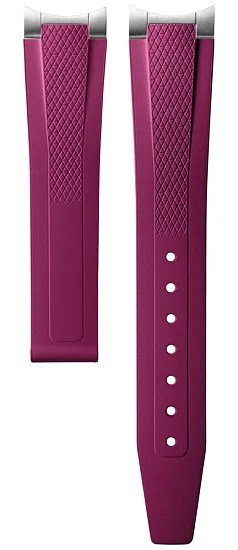 Paski i części Pasek Gumowy Longines Fioletowy 17mm Conquest Lady 34 L682171276