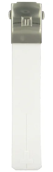 Paski i części Pasek Gumowy Tissot Biały 21mm T-Touch II Lady z Zapięciem Motylkowym T603032082