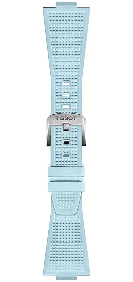 Paski i części Pasek Gumowy Tissot Błękitny 27mm PRX 40 T852050985