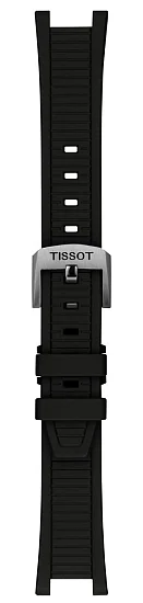 Paski i części Pasek Gumowy Tissot Czarny 20mm T-Race T603051852