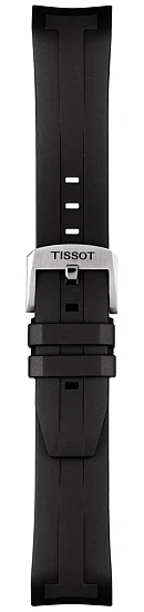 Paski i części Pasek Gumowy Tissot Czarny 22mm Seastar 1000 T603042599