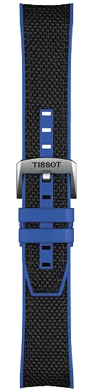 Paski i części Pasek Gumowy Tissot Czarny 22mm Seastar 1000 T604048424