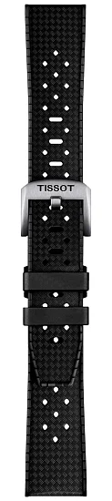 Paski i części Pasek Gumowy Tissot Czarny 22mm Seastar 2000 T603052311