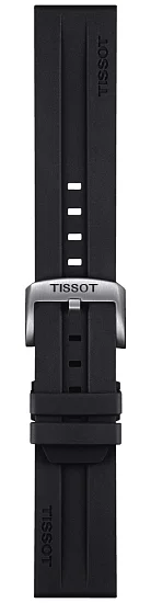 Paski i części Pasek Gumowy Tissot Czarny 22mm Supersport T603047708
