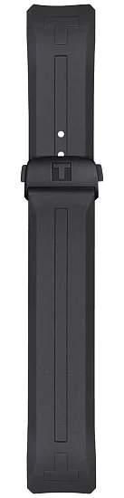Paski i części Pasek Gumowy Tissot Czarny 23mm T-Touch Connect z Zapięciem Motylkowym T603046211