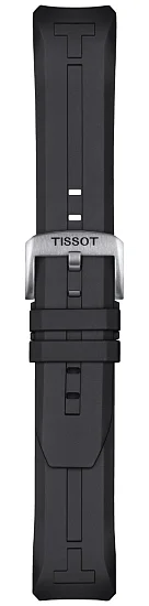 Paski i części Pasek Gumowy Tissot Czarny 23mm T-Touch Connect Solar T603044330