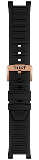 Paski i części Pasek Gumowy Tissot Czarny T-Race T603048543