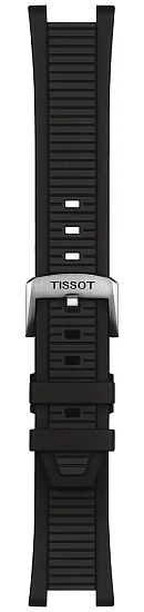 Paski i części Pasek Gumowy Tissot Czarny T-Race T603049718