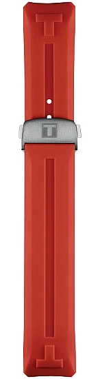 Paski i części Pasek Gumowy Tissot Czerwony 23mm T-Touch Connect Solar z Zapięciem Motylkowym T603046209