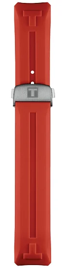 Paski i części Pasek Gumowy Tissot Czerwony 23mm T-Touch Connect Solar z Zapięciem Motylkowym T603046209
