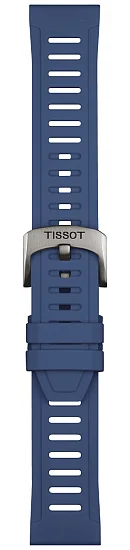 Paski i części Pasek Gumowy Tissot Niebieski 21mm T-Touch Sport T603049210
