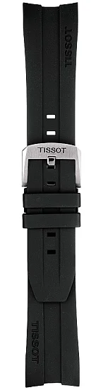 Paski i części Pasek Gumowy Tissot Czarny 23mm PRC 200 T603034055