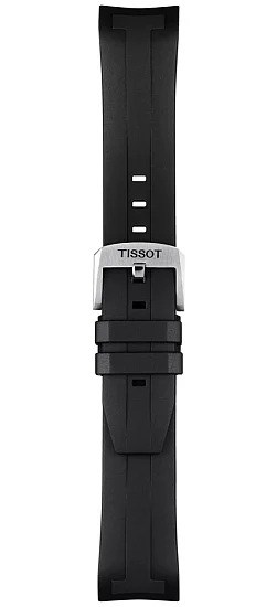 Paski i części Pasek Gumowy Tissot Czarny 22mm Seastar Quartz 2018-2020 T603042599