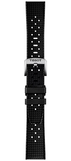 Paski i części Pasek Gumowy Tissot Czarny 20mm Seastar Quartz T603049628