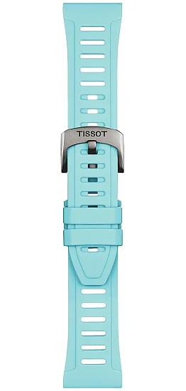 Paski i części Pasek Gumowy Tissot Błękitny Krótki XS 21mm T-Touch Connect Sport T852049329